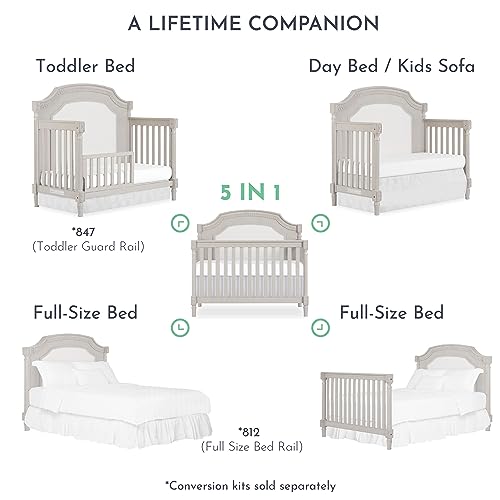 5-In-1 Convertible Crib In Clay A45185