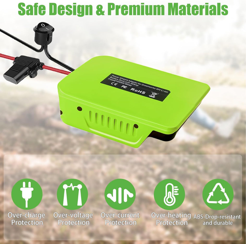 14 Gauge Power Adapter for 40V Lithium-ion Battery with Fuse & Switch B515684