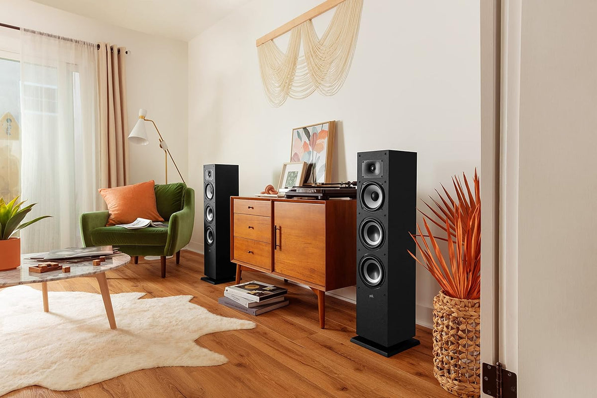 Midnight Black Tower Speaker with 1" Tweeter and 6.5" Woofer S994191