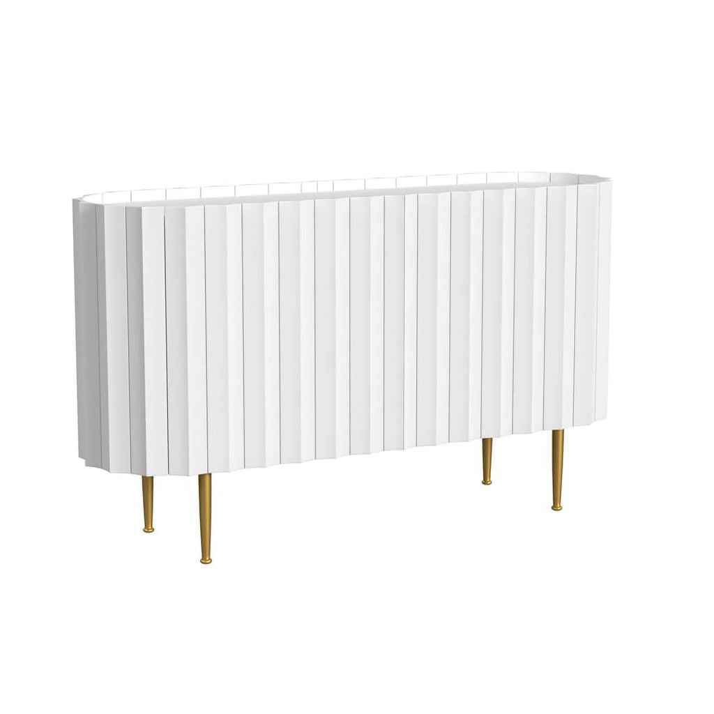 White Wood Two Door Console W7111