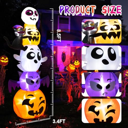 8FT Halloween Inflatable Decorations with Built-in LED Light K850884