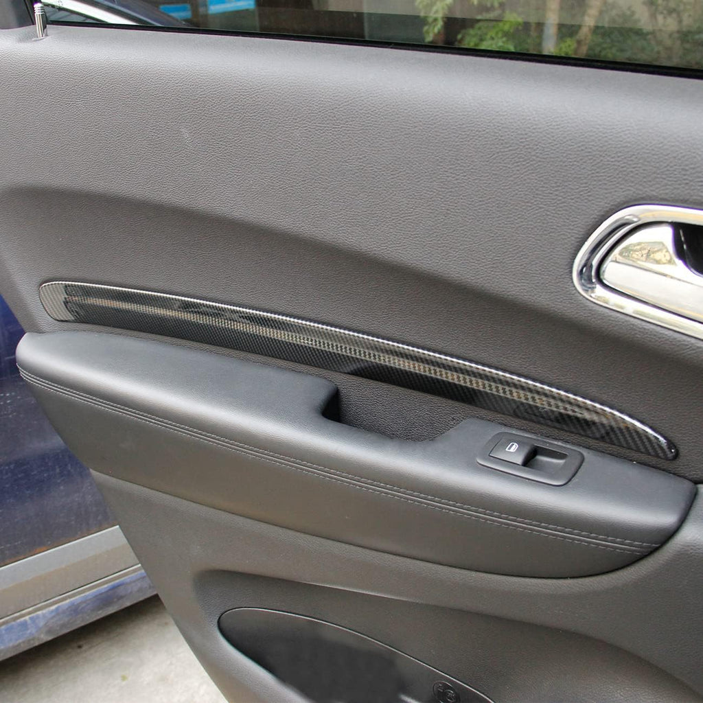 Carbon Fiber 4 Doors Panel Decor Trim Cover Pack of 2 N53679