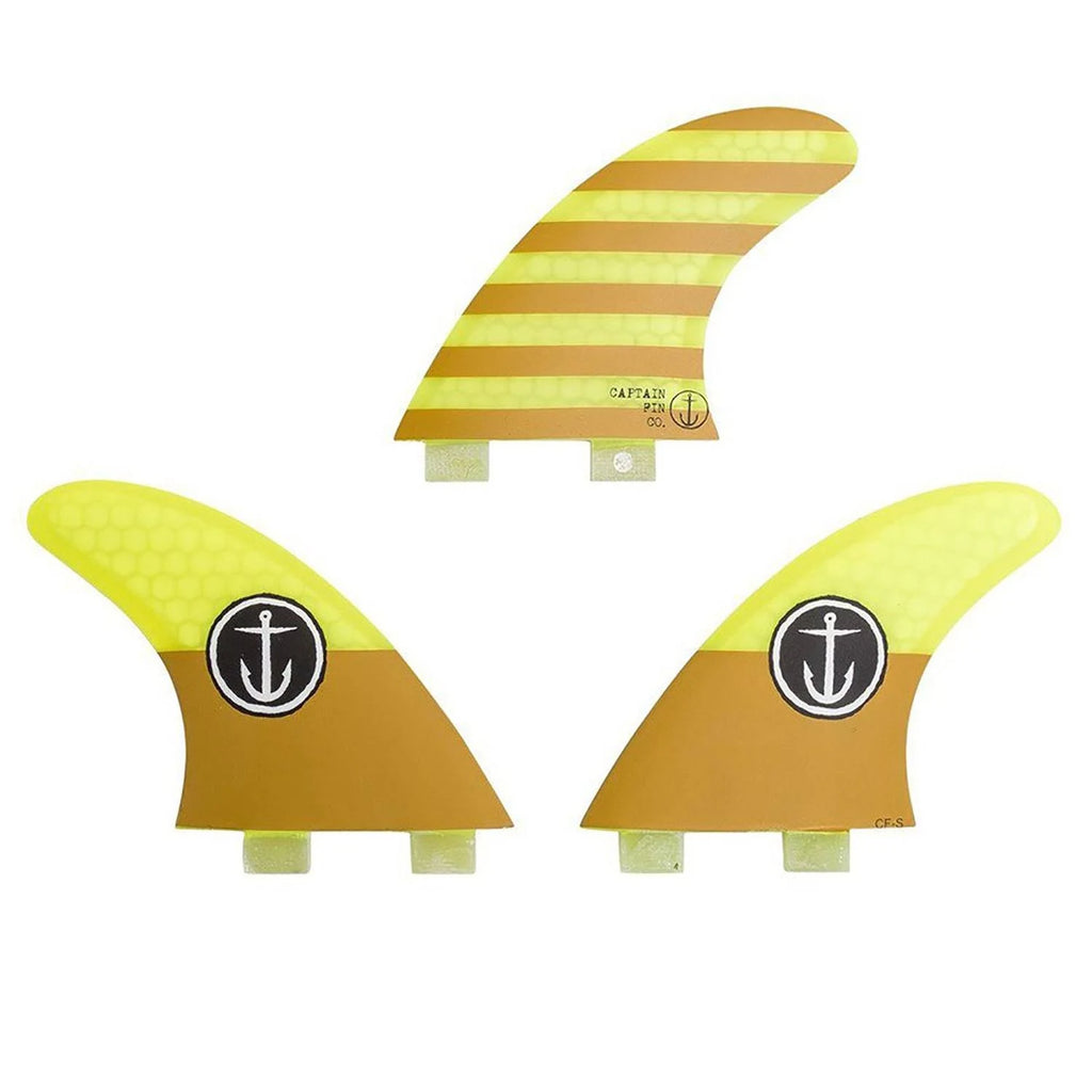 Yellow Twin Tab Tri Fin Set E2611