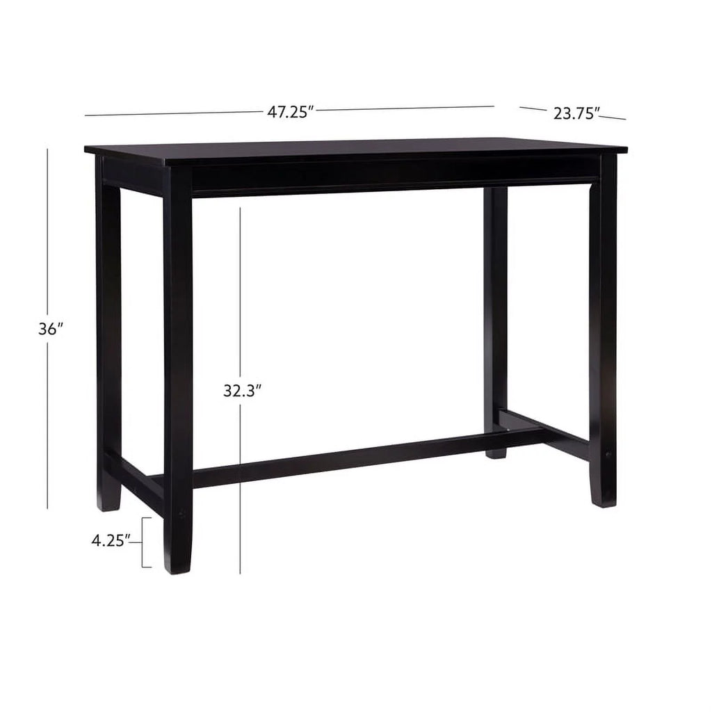 36" Wood Counter Height Pub Table in Black C866