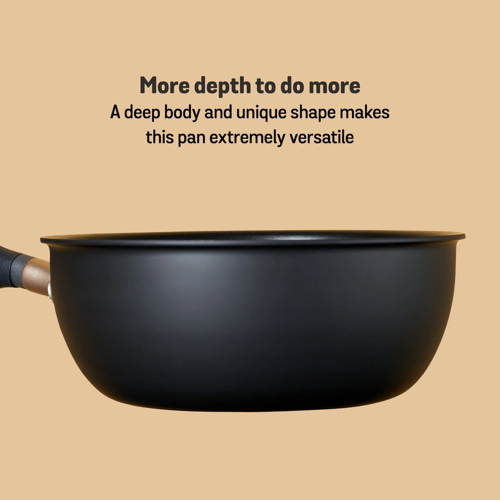 3-Quart Matte Black Hard Anodized Nonstick Sauce Pan P29992