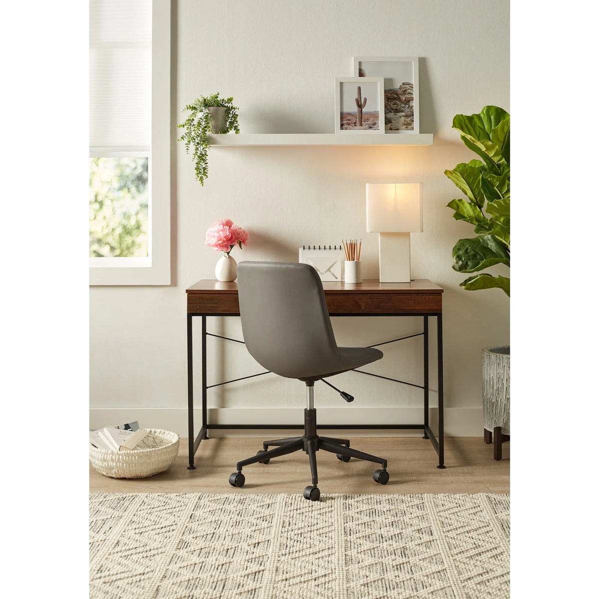 Brown Computer Desk J86831