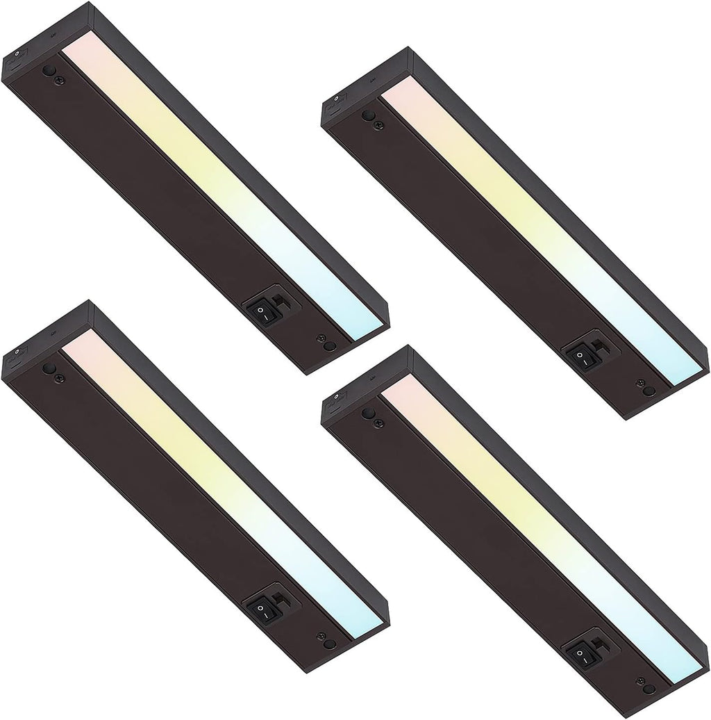 Bronze Finish LED Under Cabinet Light, 12 Inch, 8W, Pack of 4 L5844