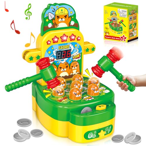Arcade Whack Game Mole Mini Electronic Hammering Pounding Toy V6762