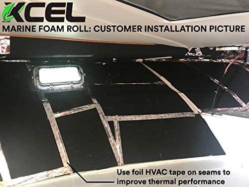 Marine Foam Rolls Sheets with Adhesive Closed Cell Foam Padding Neoprene Foam Cosplay Easy Cut - Various Sizes (60" x 16" x 1/2" (1 Pack), Black, 1) R55145