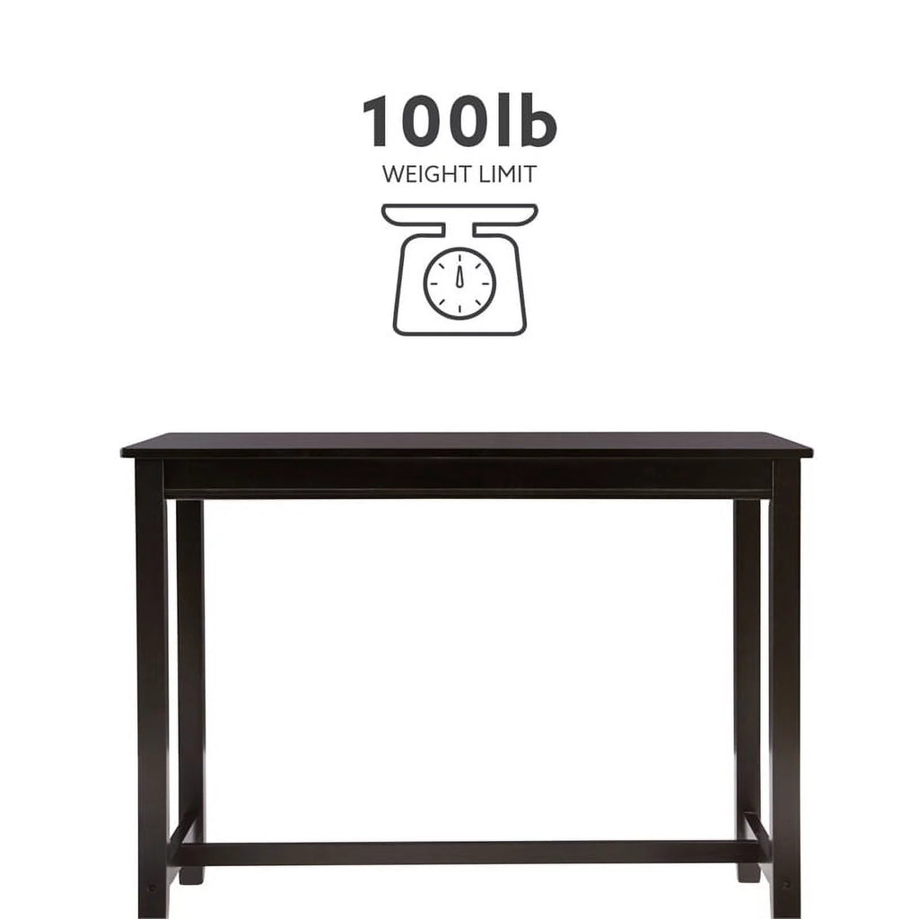 36" Wood Counter Height Pub Table in Black C866