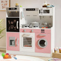Play Kitchen with Lights & Sounds, 28 Pcs Toy Food & Cookware D21587