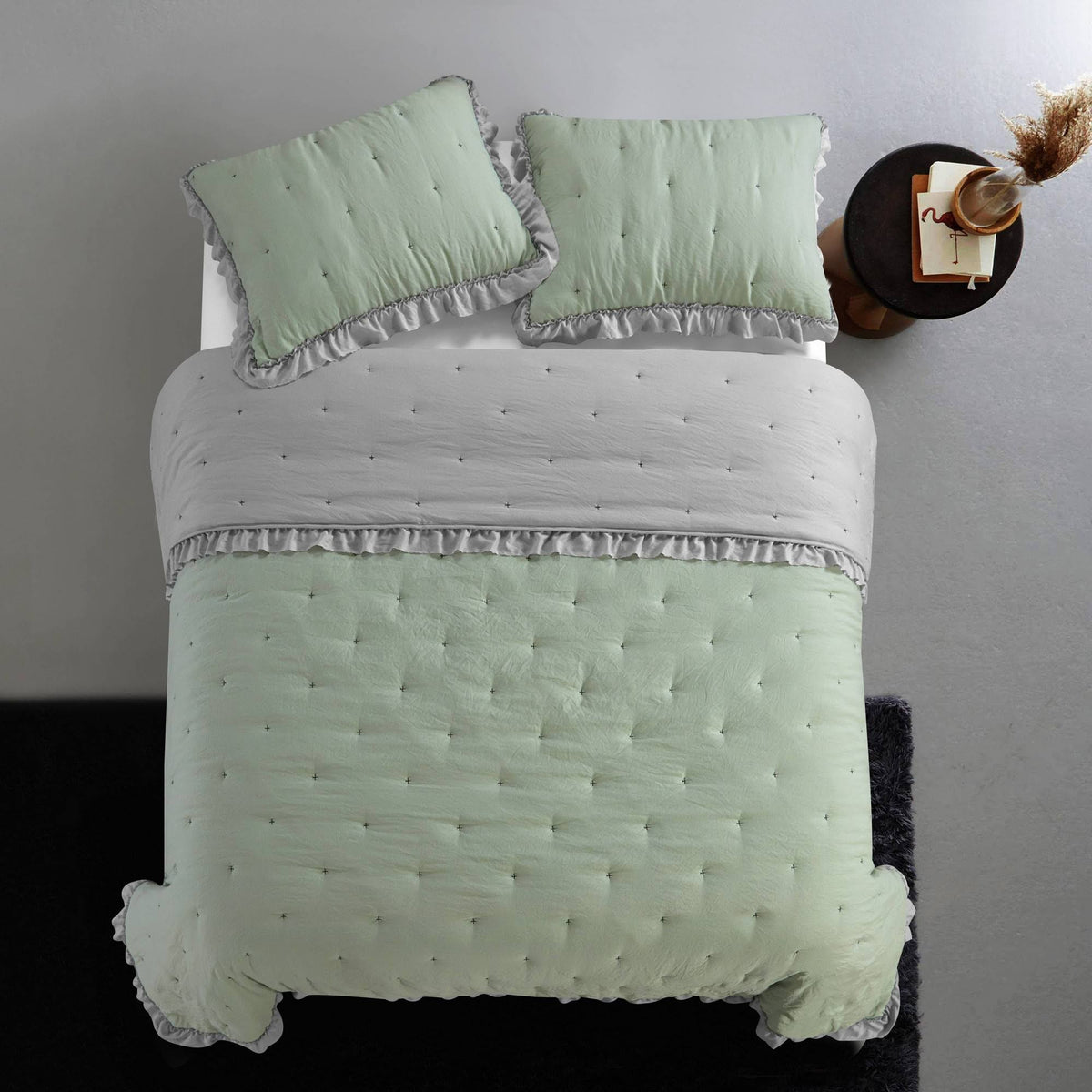 Washed Gel Filled Microfiber Quilt Set A964