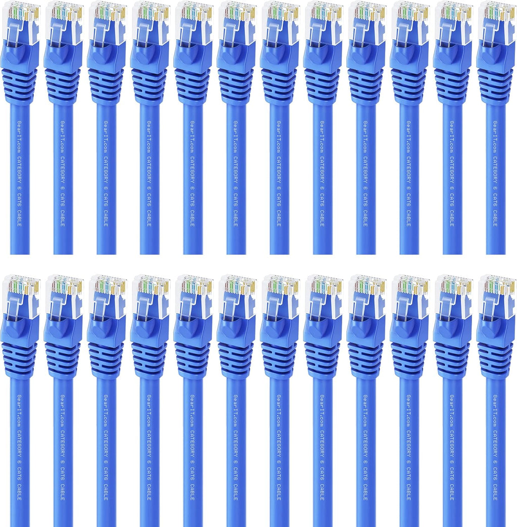 Cat 6 Ethernet Cable 5 ft (24-Pack) Blue C8302