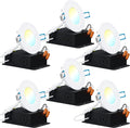 4 Inch Ultra Thin LED Recessed Ceiling Lights, 4000K Cool White, Dimmable 10W, 650 LM, 6 Pack X5918