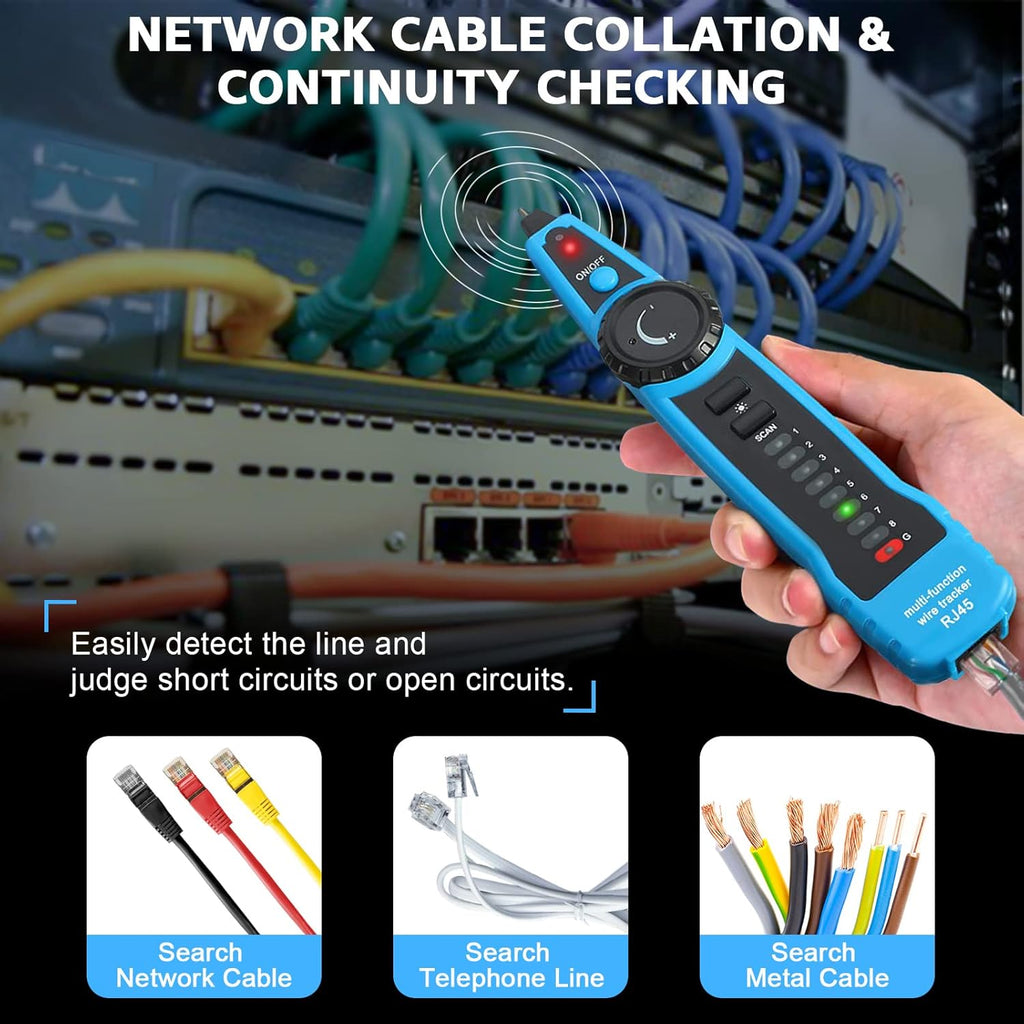 RJ11 RJ45 Multifunction Wire Tracker Cable Tester W64508