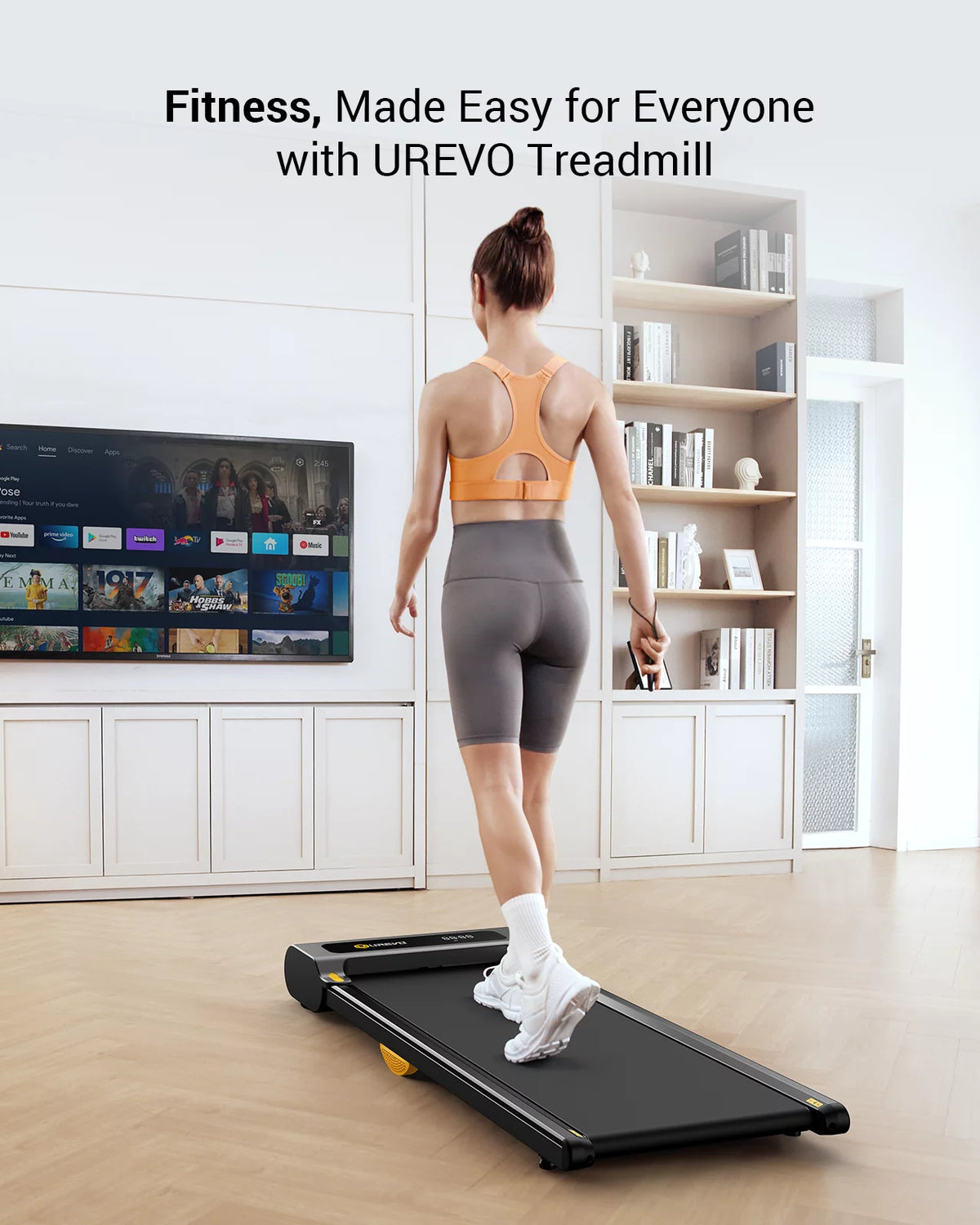 Under Desk Walking Pad Mini Treadmill 2.25HP 265 lb Capacity I5855