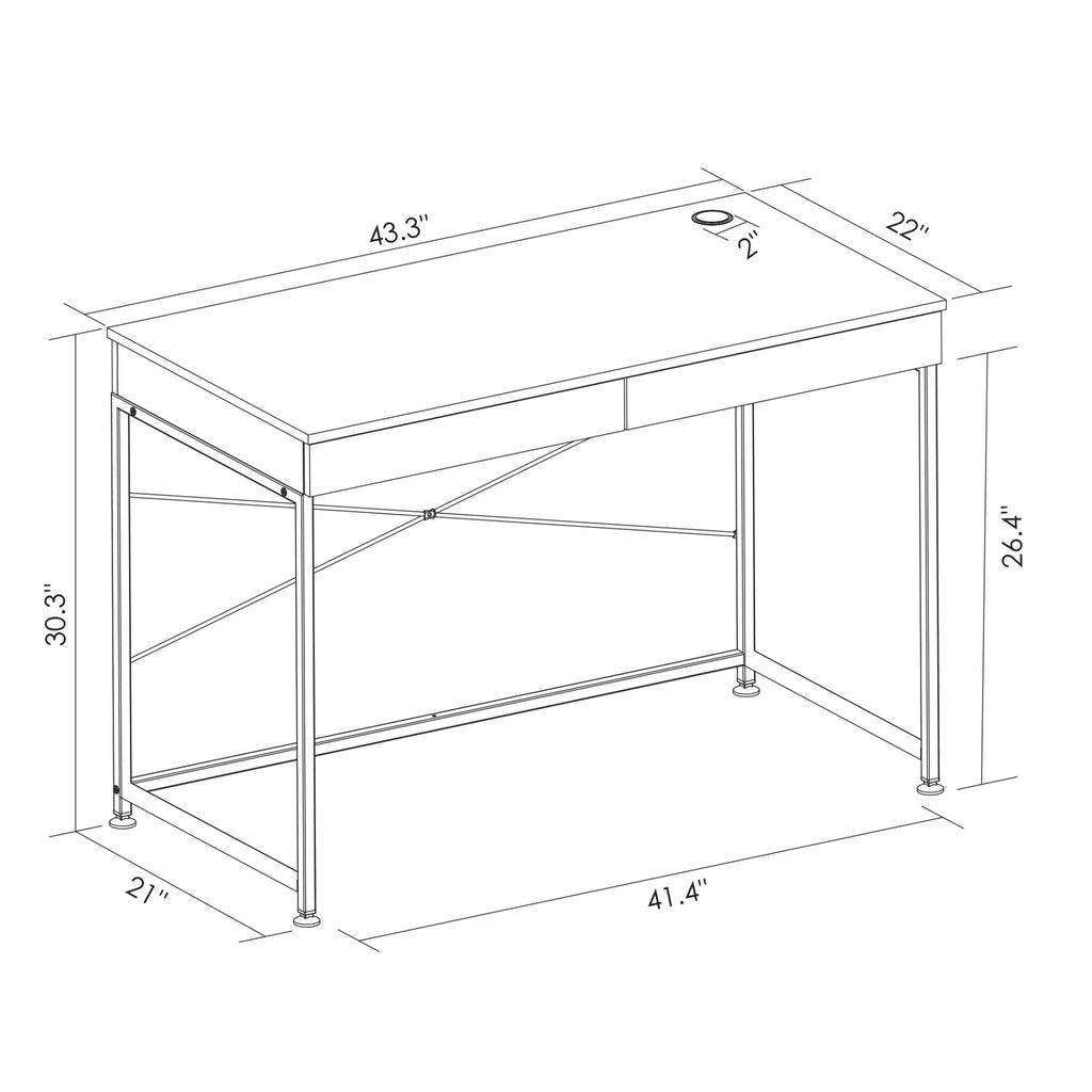 Brown Computer Desk J86831