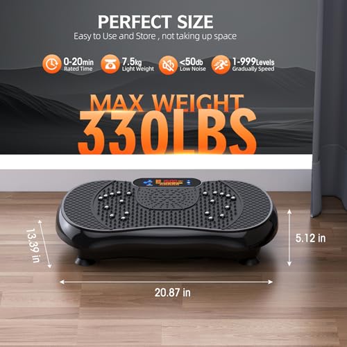 Vibration Plate Exercise Machine, Max User Weight 330lbs W65484