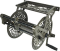 Cast Aluminum Wall Mount Garden Hose Reel, 125-Feet, Bronze W440200