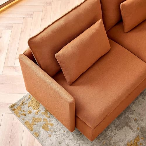 Beige L Shaped Sectional Sofa with 5 Waist Pillows C726414