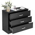 Black Wooden Storage Chest of Drawers Q595