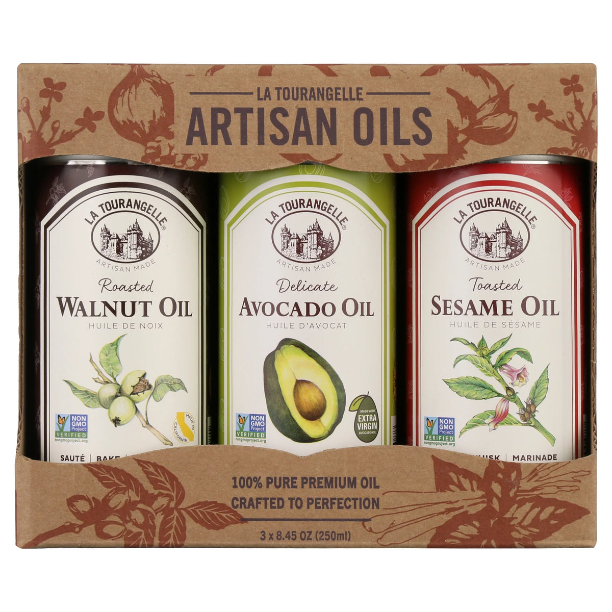 3 x 8.45 oz Roasted Walnut Avocado Toasted Sesame Oil B58577