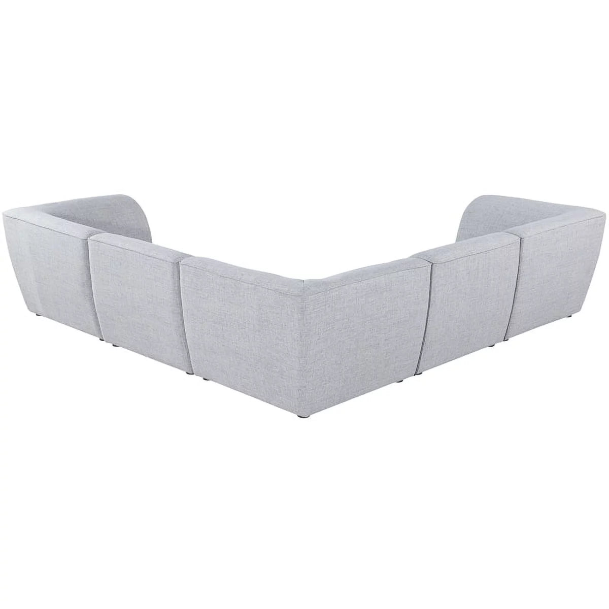 Grey Linen Textured Modular Sectional L25988