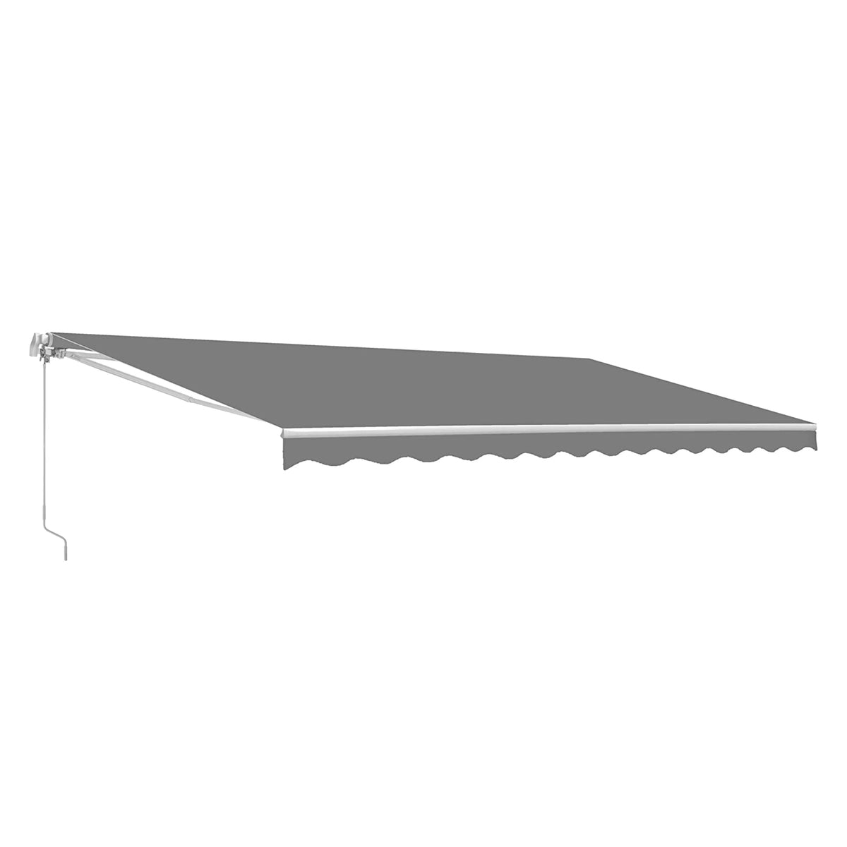 Retractable Patio 13' x 10' Awning Canopy, Gray F451