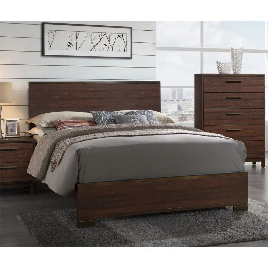 California King Panel Bed Rustic Tobacco U522
