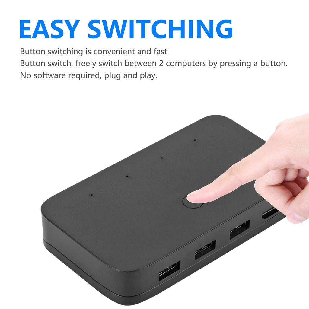 HDMI KVM Switch 4 Port with 4 HDMI Cables, 3 USB 2.0 Hub, 4K@30Hz Q2874