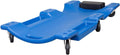 Blue Blow Molded Plastic Rolling Garage Creeper with Padded Headrest, Dual Tool Trays and 6 Casters Pack of 2 N6065