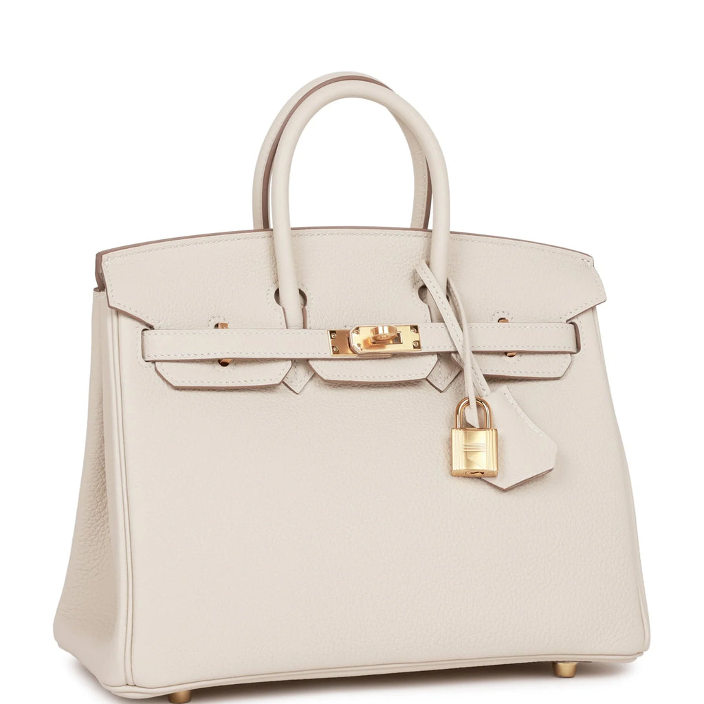 Birkin 25 Craie Togo Gold Hardware F32778