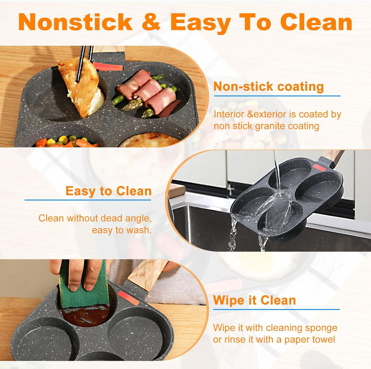 4 Cup Nonstick Aluminum Egg Pan M984