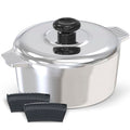 Cast Aluminum Dutch Oven with Lid - 5 Quart Lightweight Cookware Pot with Silicone Covers Z552337