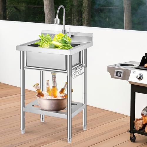 Stainless Steel Utility Sink with Faucet A700859