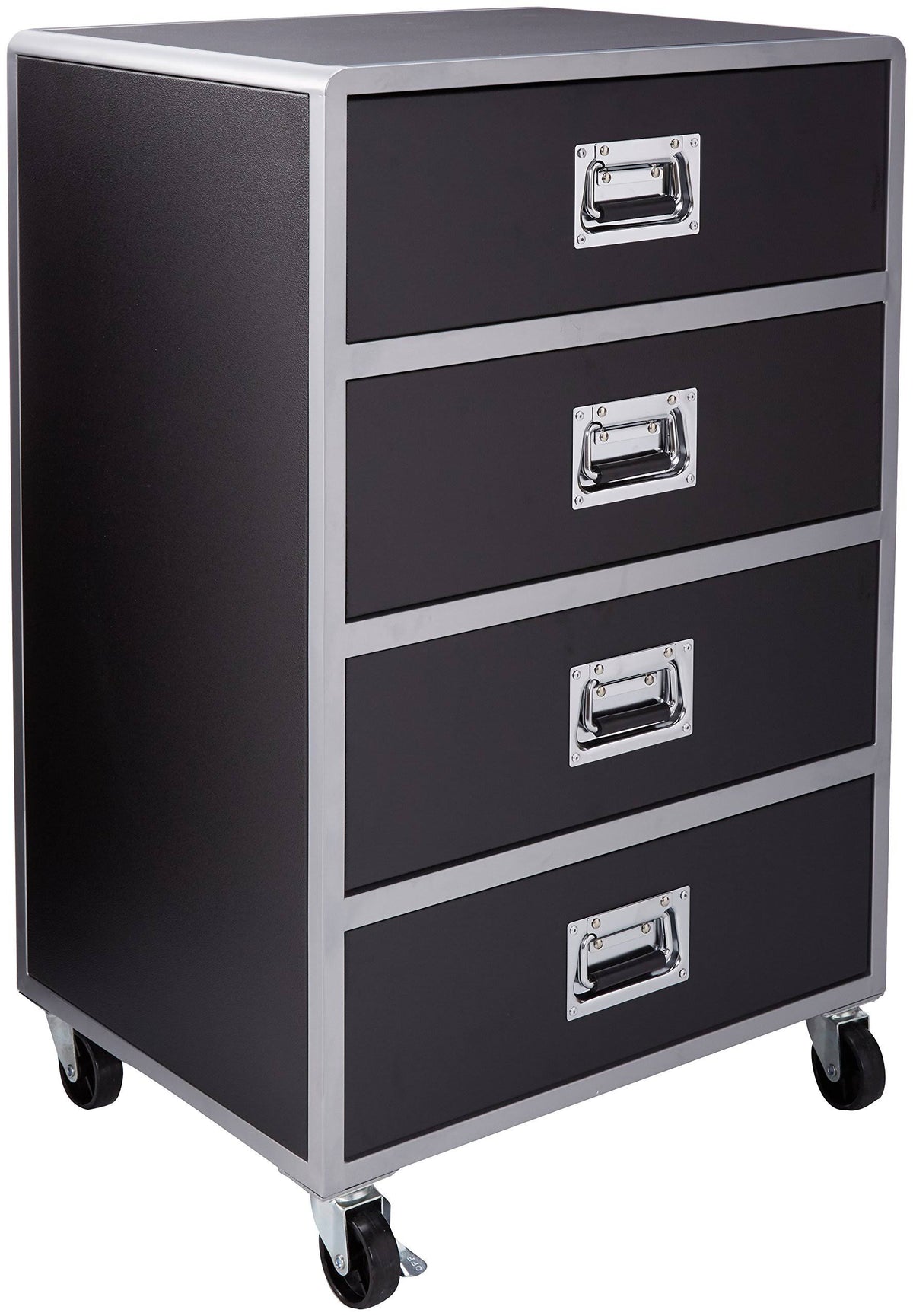 4 Drawer Black Metal Chest E900472