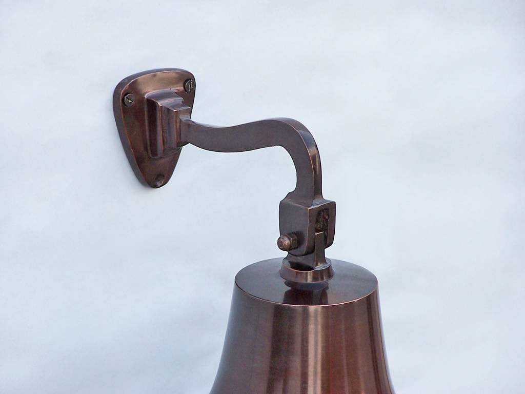Antique Copper Hanging Ships Bell P954