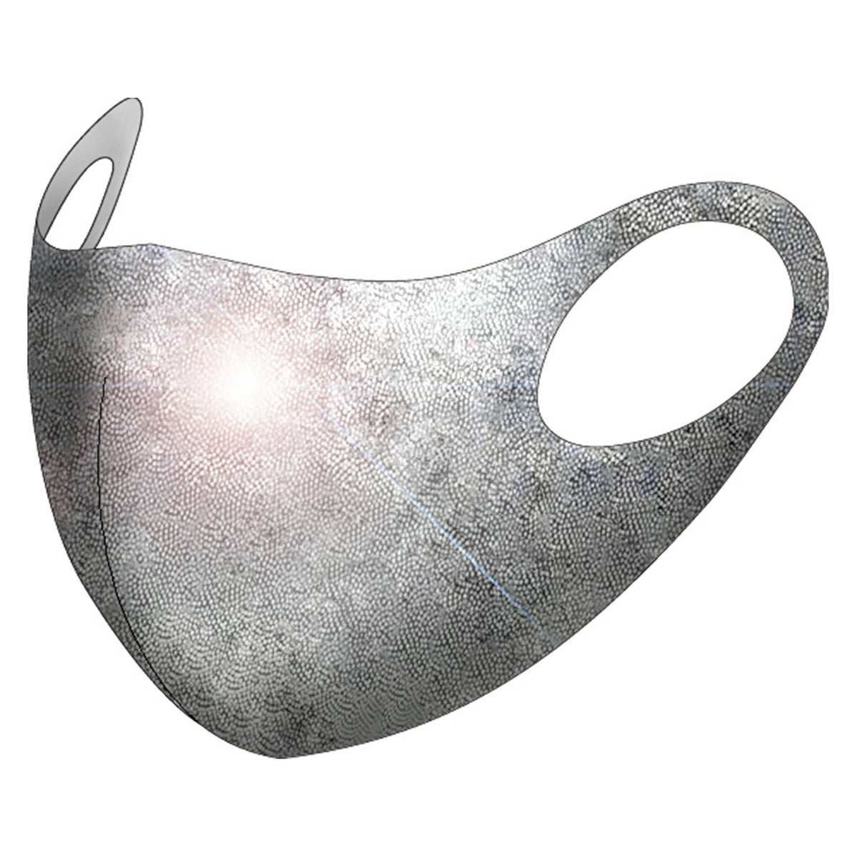 Metallic Silver 10-Pack Reusable Face Mask A2984