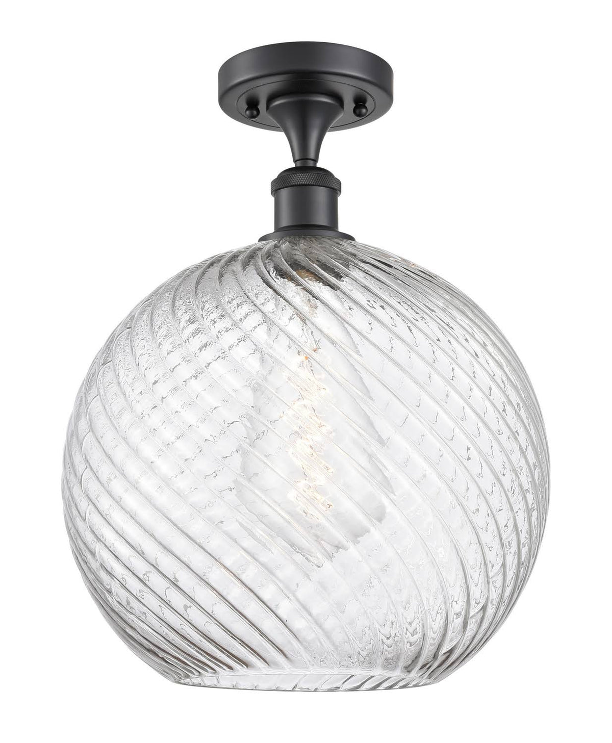 Matte Black 1 Light Semi-Flush Mount S79295