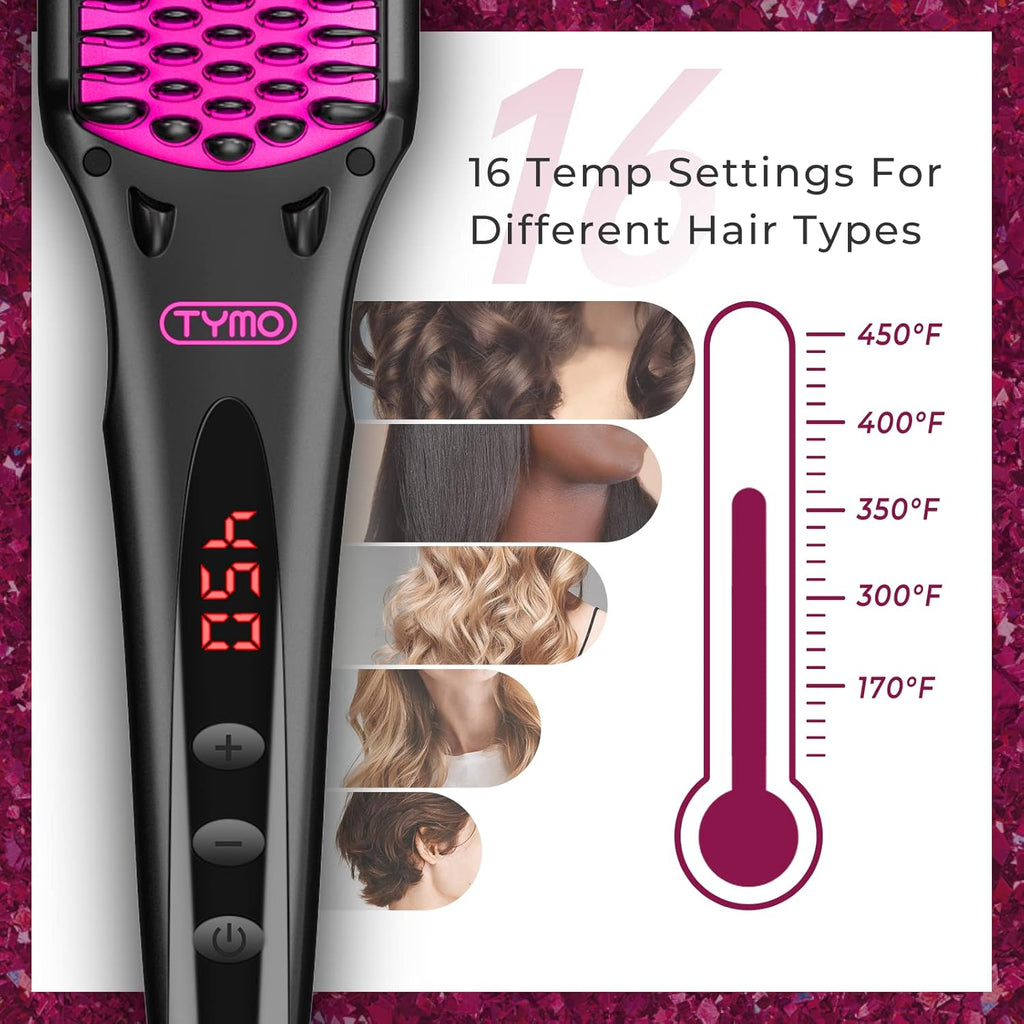 Ionic Hair Straightener Brush with 16 Heat Levels, Pack of 2 A893521