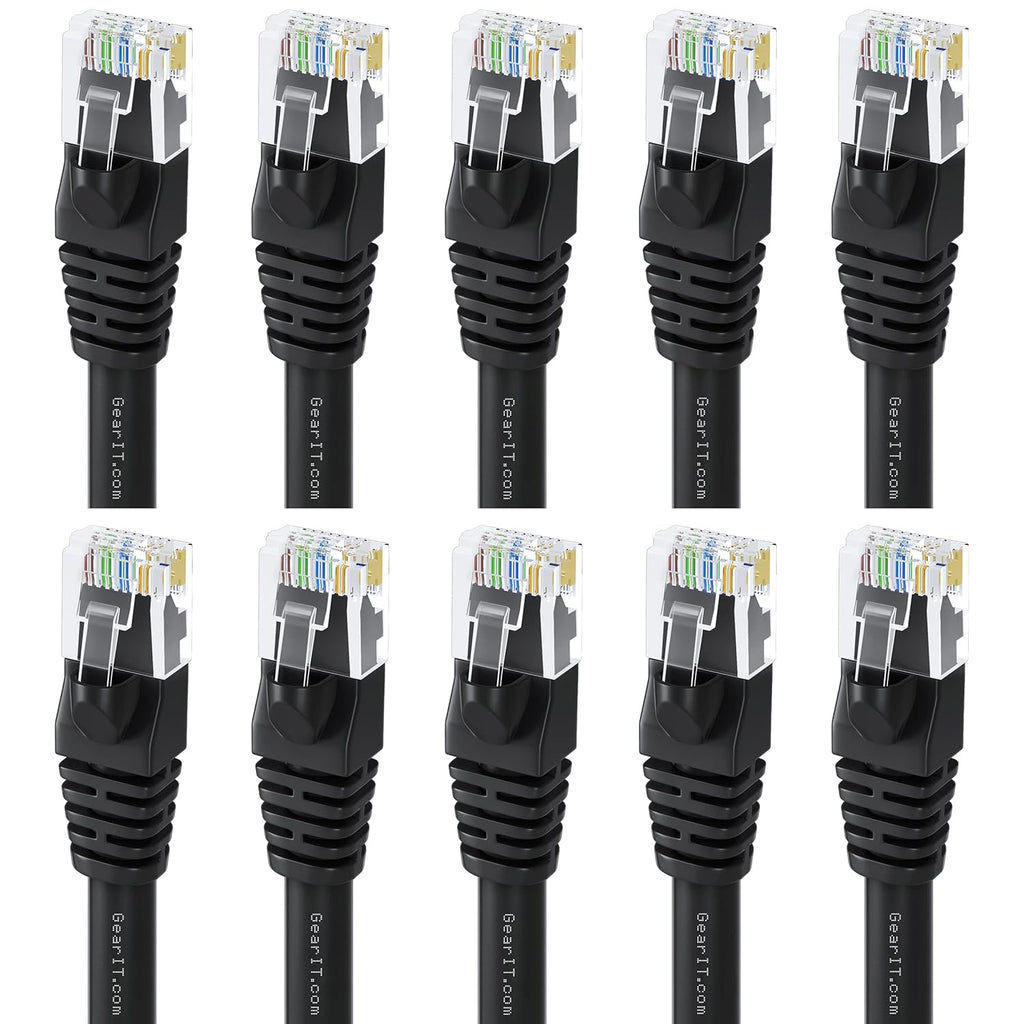 Cat 6 Ethernet Cable 6 ft 10-Pack Black V5566