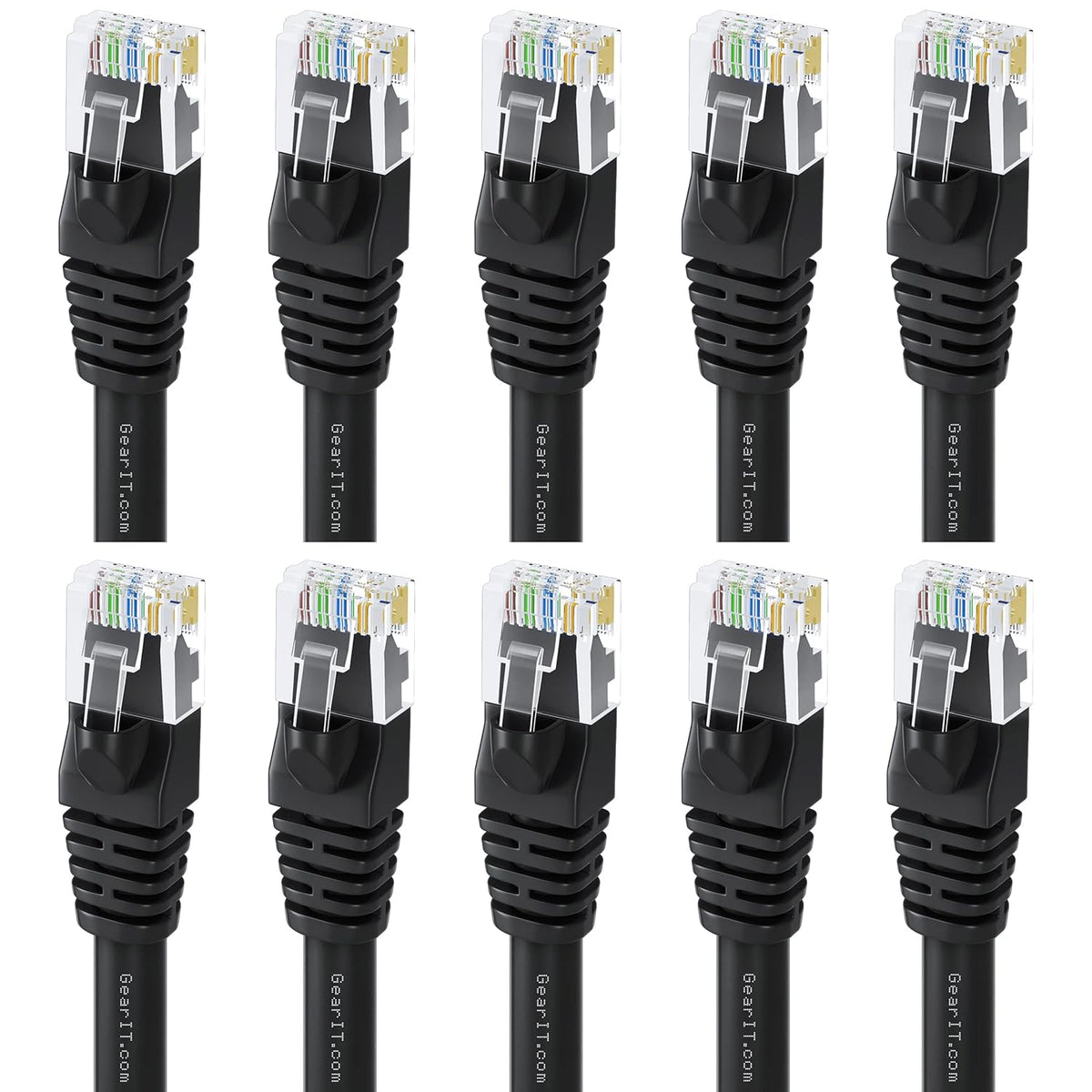 Cat 6 Ethernet Cable 6 ft 10-Pack Black V5566