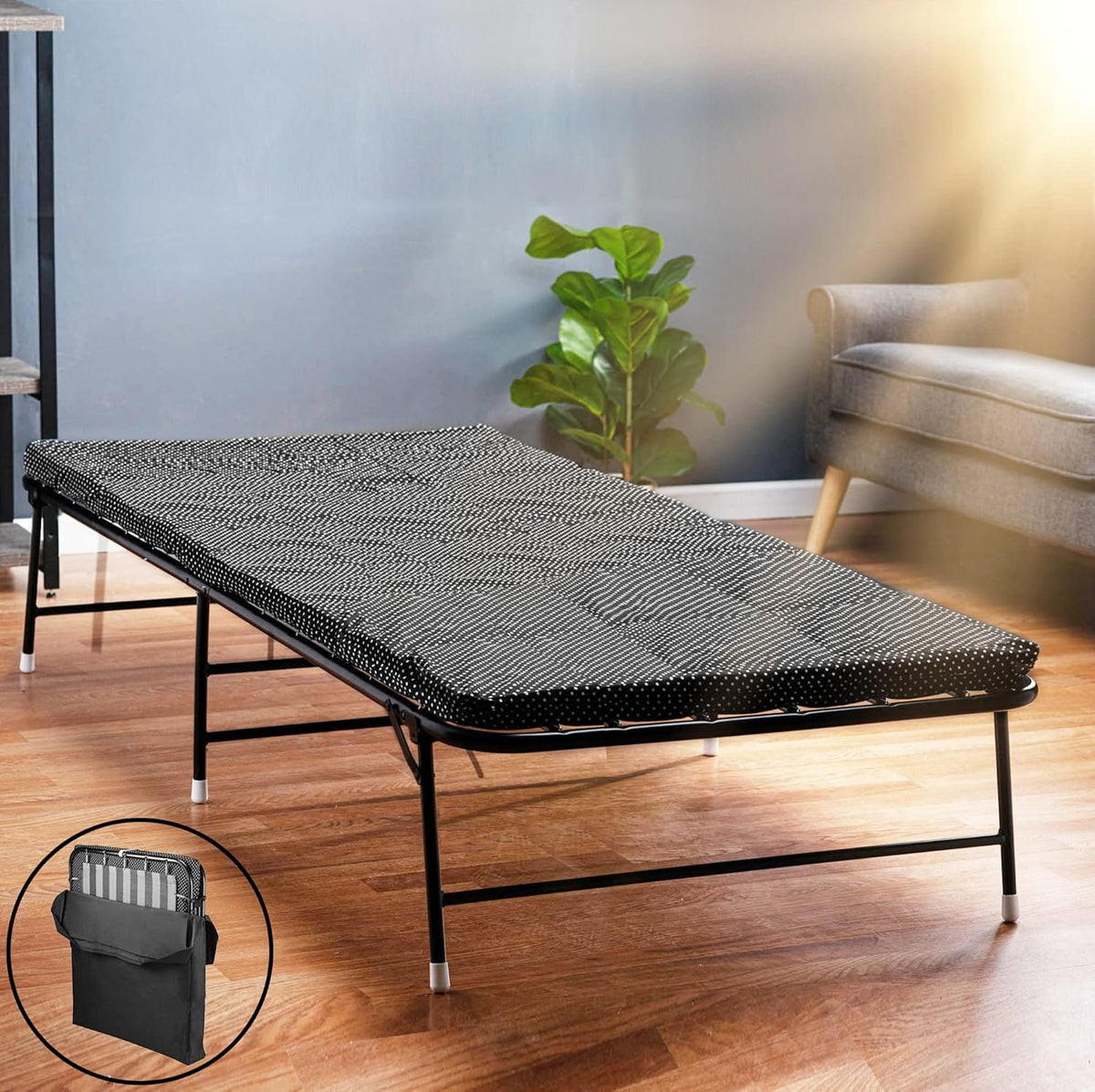 Folding Bed with Memory Foam Mattress and Carrying Bag Z816