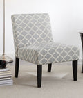 3pc Gray Fabric Side Table and 2 Chairs A4131