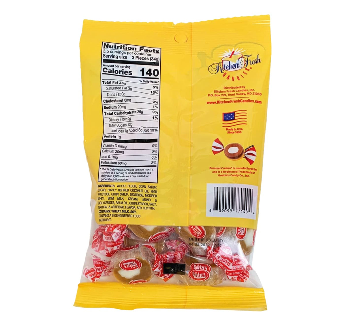 Caramel Creams, Cow Tales Minis, Peanut Free Candy O516744
