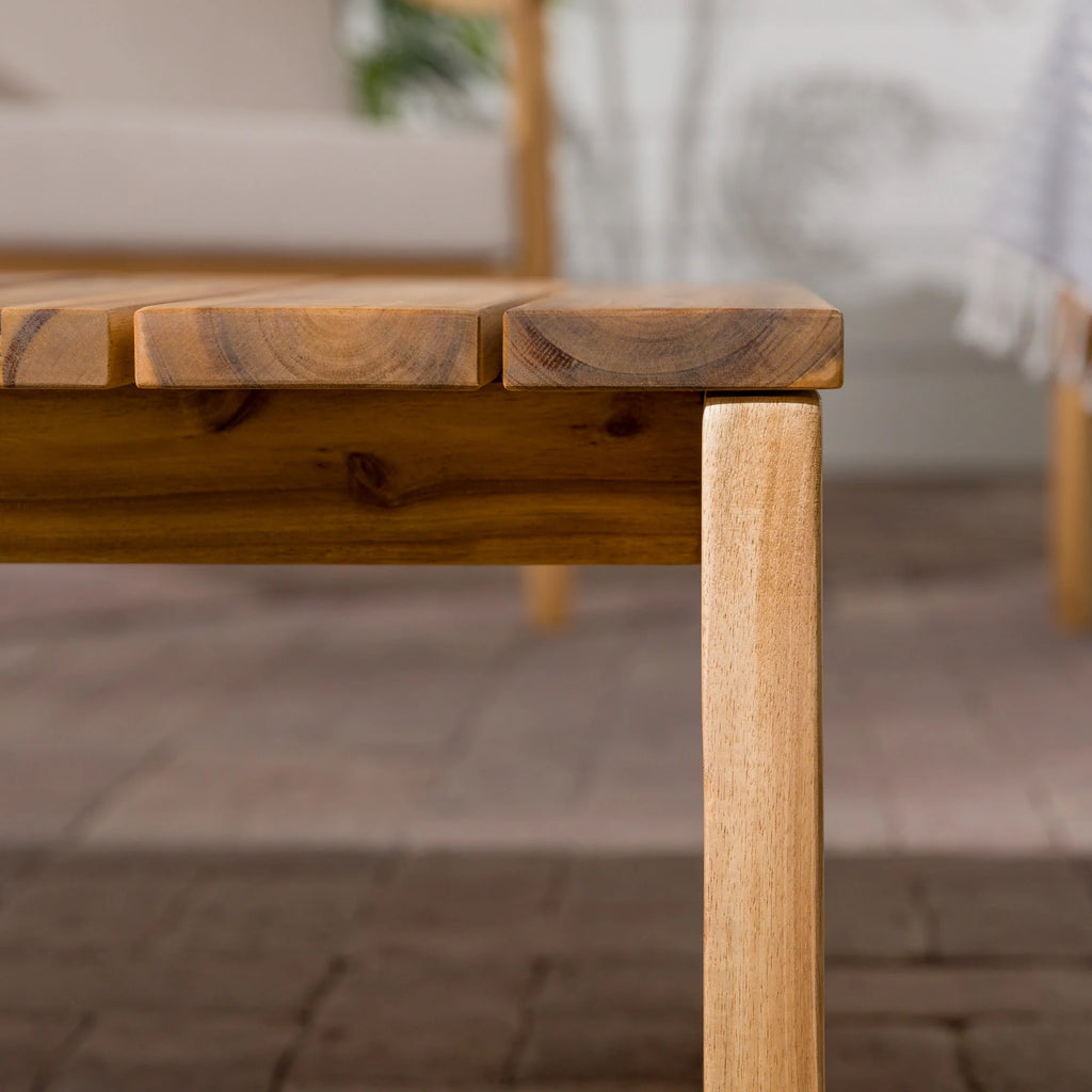 Solid Wood Slat-Top Outdoor Coffee Table H949