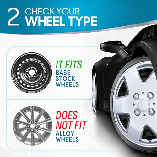 4-Pack 15 Inch Wheel Rim Cover Hubcaps Snap On Hub Cap Set O417