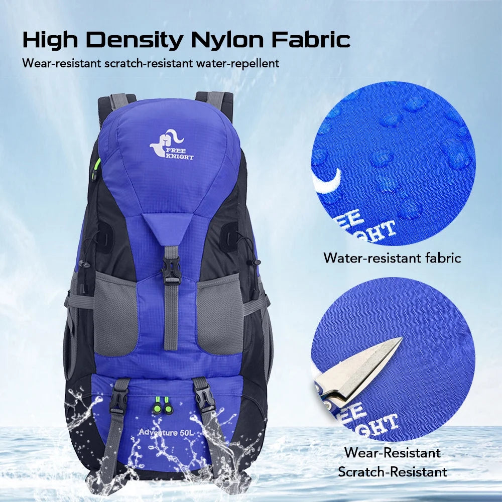 50L Water-resistant Hiking Backpack Daypack A641