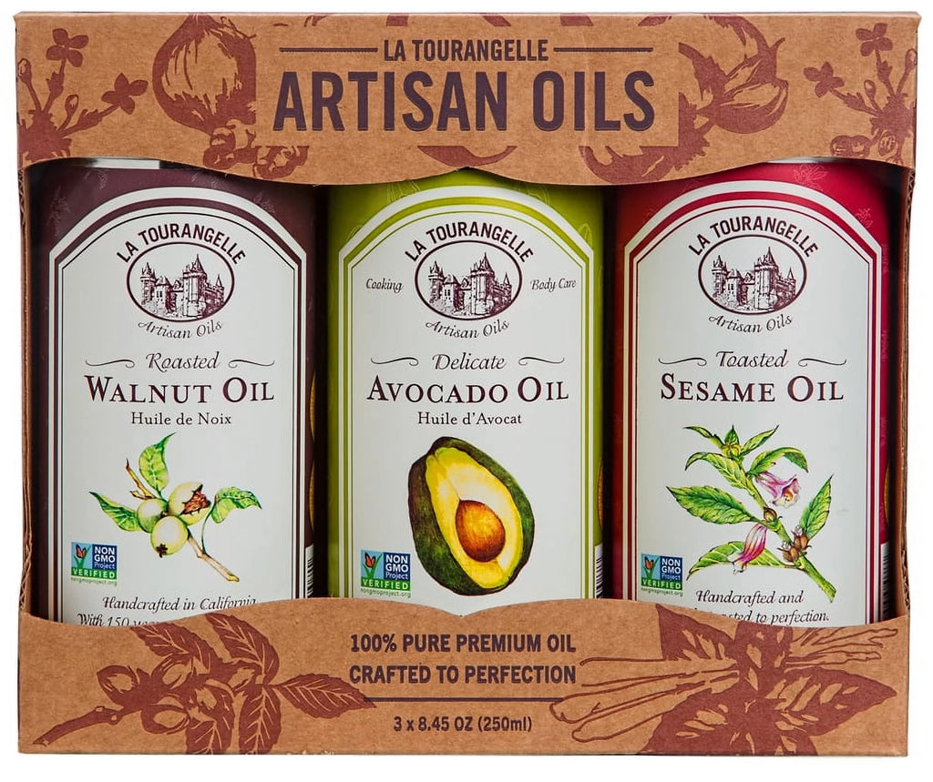3 x 8.45 oz Roasted Walnut Avocado Toasted Sesame Oil B58577