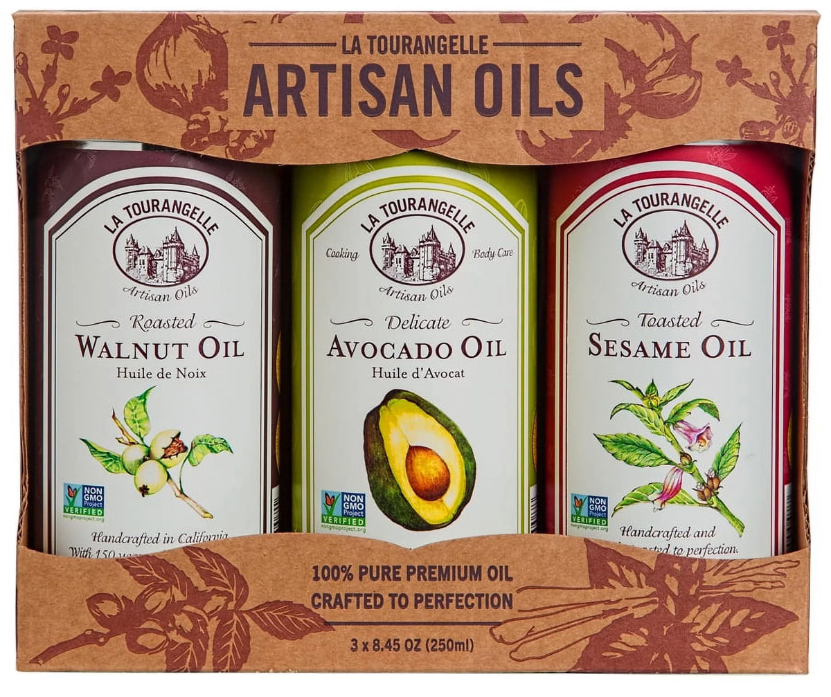3 x 8.45 oz Roasted Walnut Avocado Toasted Sesame Oil B58577